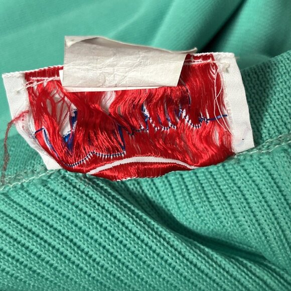 Vintage 1970s Giamo Knits High Quality Green Women's Maxi Dress Ruffle Top Small - Picture 9 of 10